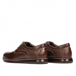 Casualowe buty 929 brązowe łączone