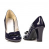 Eleganckie buty damskie 1245 lakierowane indigo
