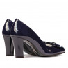 Eleganckie buty damskie 1245 lakierowane indigo