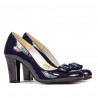Eleganckie buty damskie 1245 lakierowane indigo
