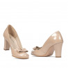 Damskie eleganckie buty 1245 lakier kość słoniowa