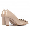 Damskie eleganckie buty 1245 lakier kość słoniowa