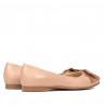 Baleriny damskie 6033 nude kombinowane