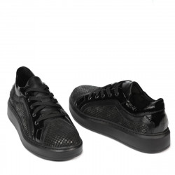 Casual/sportowe buty 6035 czarne kombinowane