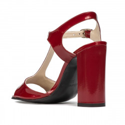 Damskie sandały 1258 lakier bordo