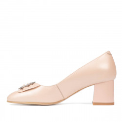 Eleganckie damskie buty 1274 perłowy róż