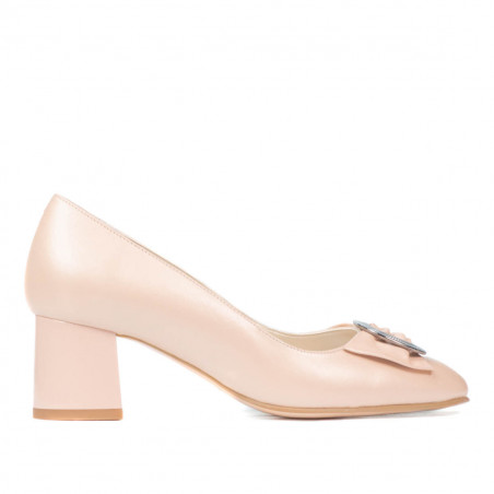 Eleganckie damskie buty 1274 perłowy róż