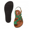 Damkie sandały 5076 zielony welur