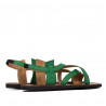 Damkie sandały 5076 zielony welur