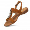Damskie sandały 5073 camel welur