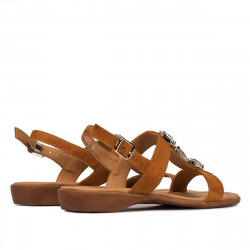 Damskie sandały 5073 camel welur