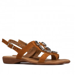 Damskie sandały 5073 camel welur