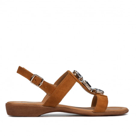Damskie sandały 5073 camel welur