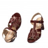 Sandały damskie 1284 bordo