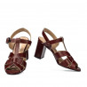 Sandały damskie 1284 bordo