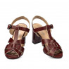 Sandały damskie 1284 bordo