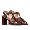 Sandały damskie 1284 bordo