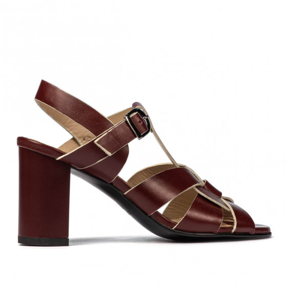 Sandały damskie 1284 bordo
