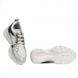 Damskie buty sportowe 6038 perłowy niebieski kombinowany
