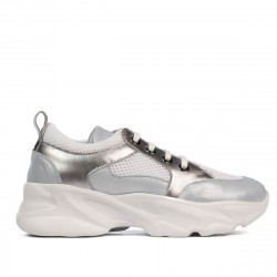 Damskie buty sportowe 6038 perłowy niebieski kombinowany