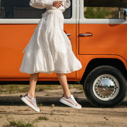 Casual/sportowe buty 6035 różowe kombinowane
