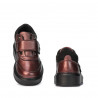Buty dziecięce 2009 bordo perłowe połączone