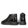 Buty męskie 4125 czarne kombinowane