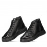Buty męskie 4125 czarne kombinowane