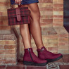 Damskie botki 3342 bufo bordo