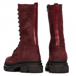 Damskie botki 3361 bufo bordo