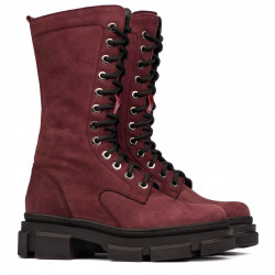 Damskie botki 3361 bufo bordo