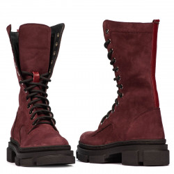 Damskie botki 3361 bufo bordo