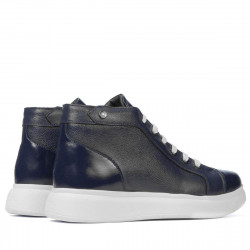 Buty męskie 4125 indigo kombinowane