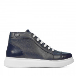 Buty męskie 4125 indigo kombinowane