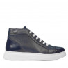 Buty męskie 4125 indigo kombinowane