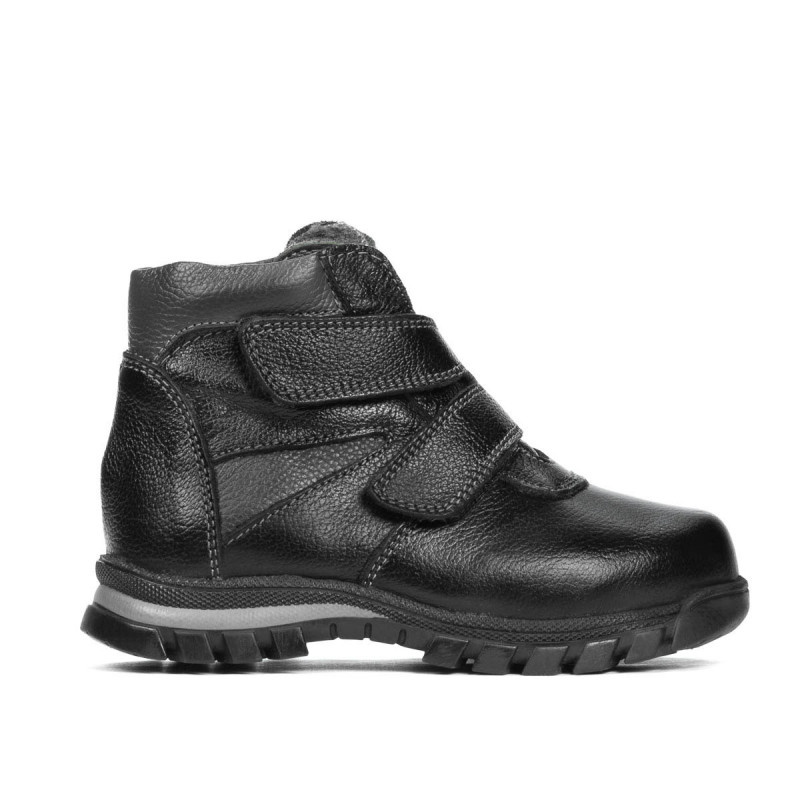 Małe buty dziecięce 105c czarno-komibnowane