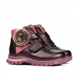 Buty dziecięce małe 104c perłowy fioletowy kombinowany