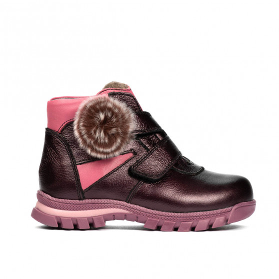 Buty dziecięce małe 104c perłowy fioletowy kombinowany