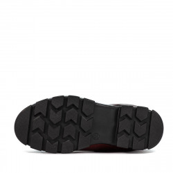 Buty dziecięce 3026 bordowe kombinowane