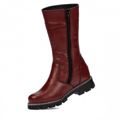 Buty dziecięce 3026 bordowe kombinowane