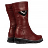 Buty dziecięce 3026 bordowe kombinowane