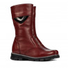 Buty dziecięce 3026 bordowe kombinowane