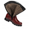 Buty dziecięce 3026 bordowe kombinowane