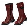 Buty dziecięce 3026 bordowe kombinowane