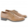 Eleganckie buty męskie 787 brązowe woskowane