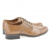 Eleganckie buty męskie 787 brązowe woskowane