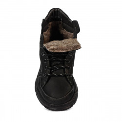 Buty męskie 4128 tuxon czarne kombinowane