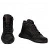 Buty męskie 4128 tuxon czarne kombinowane