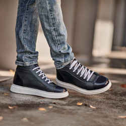 Buty męskie 4125 indigo kombinowane lifestyle