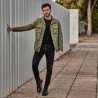 Buty męskie 4125 czarne kombinowane lifestyle
